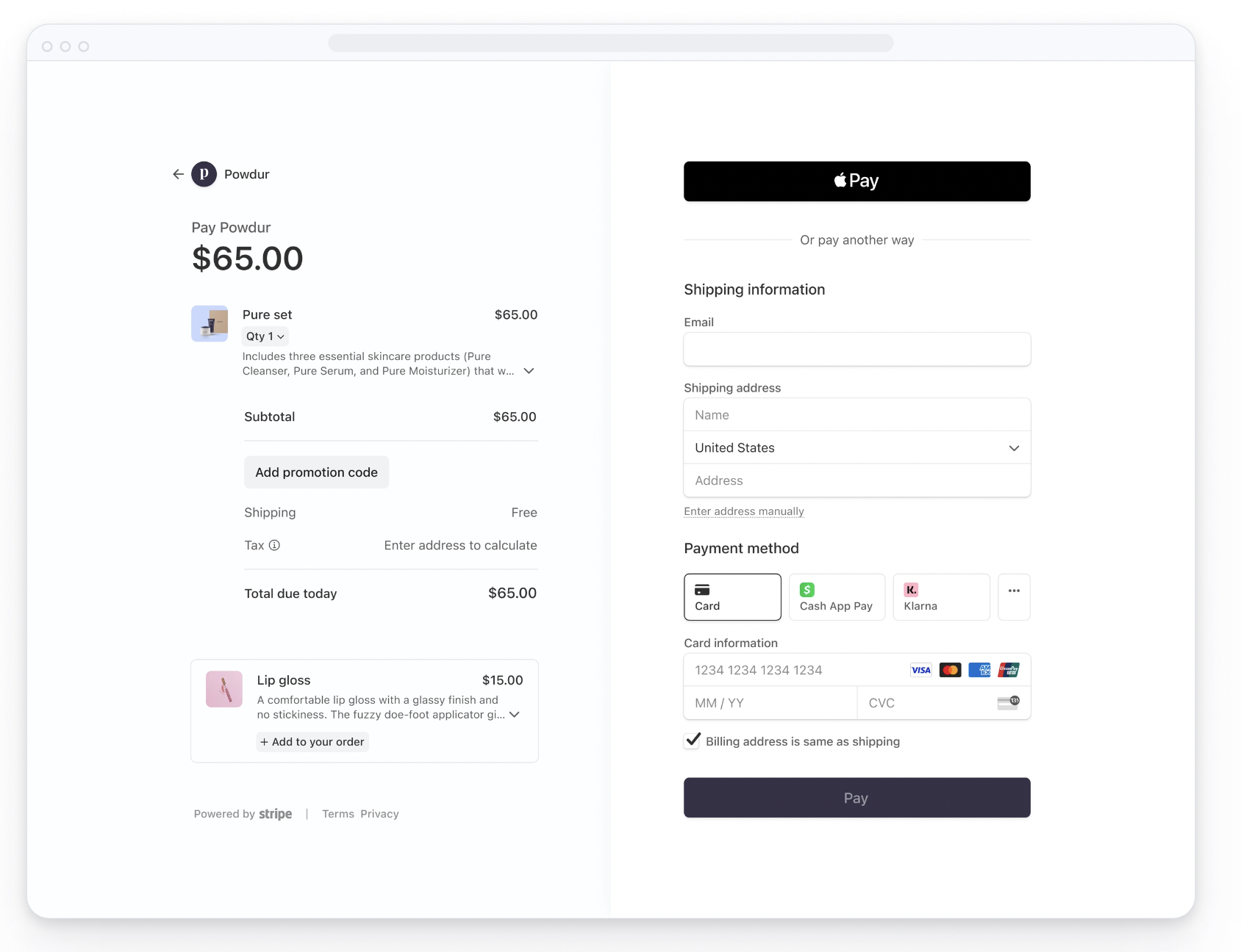 Venly PAY powered by Stripe
