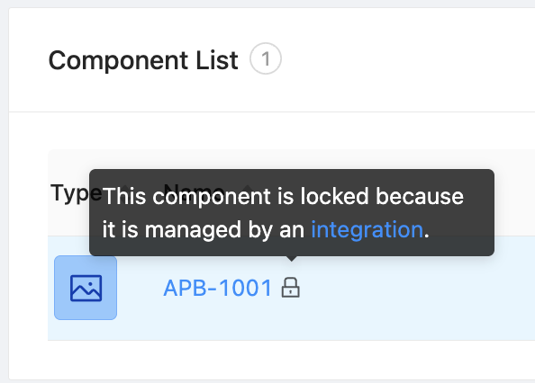 A new component has been created