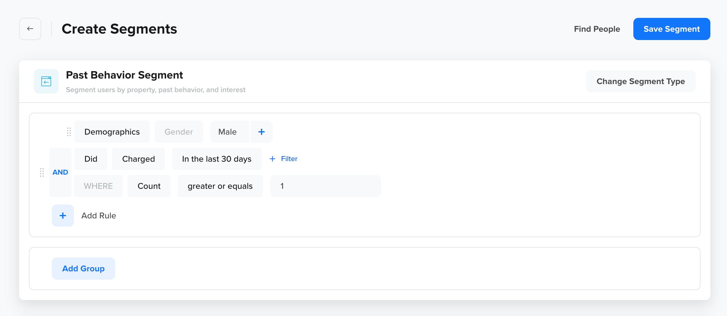 Segmenting with AND Operator