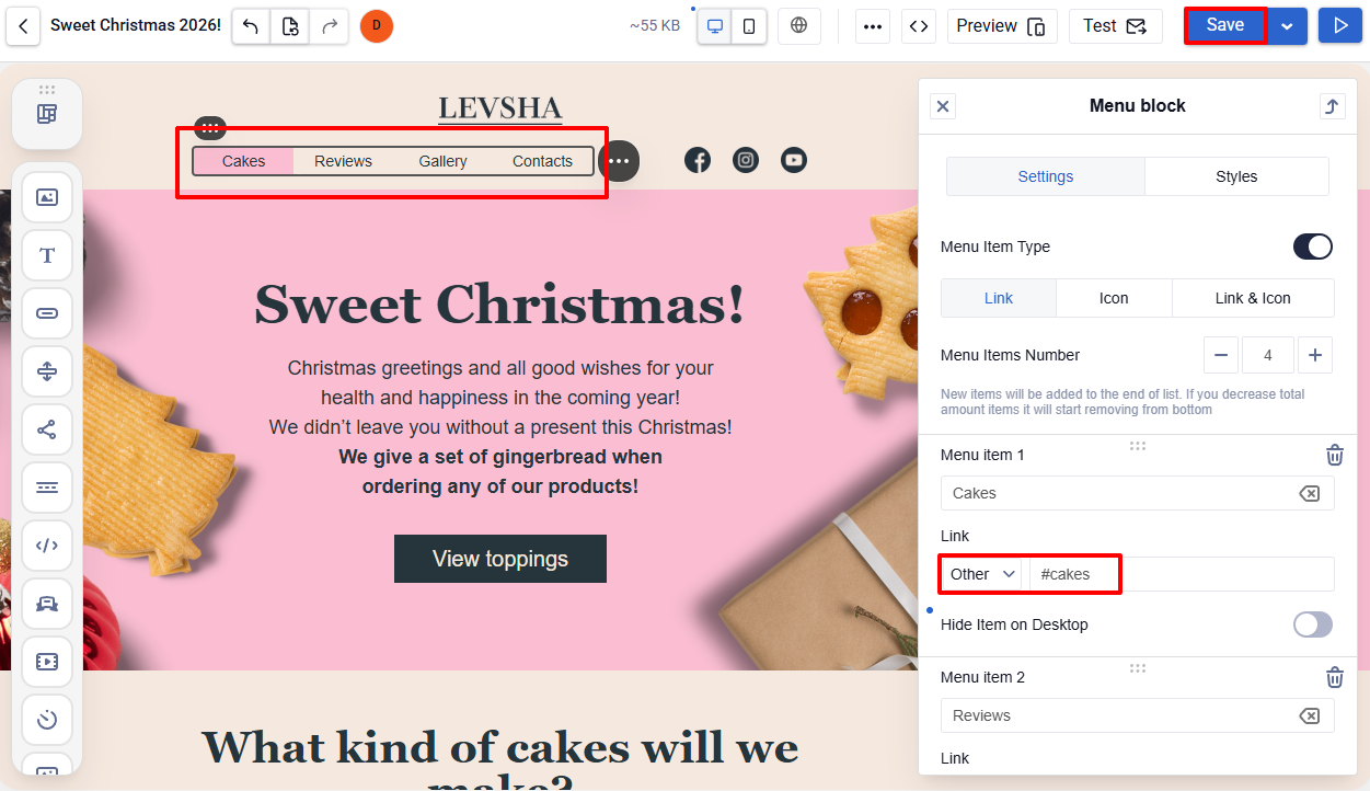 Link field with hash