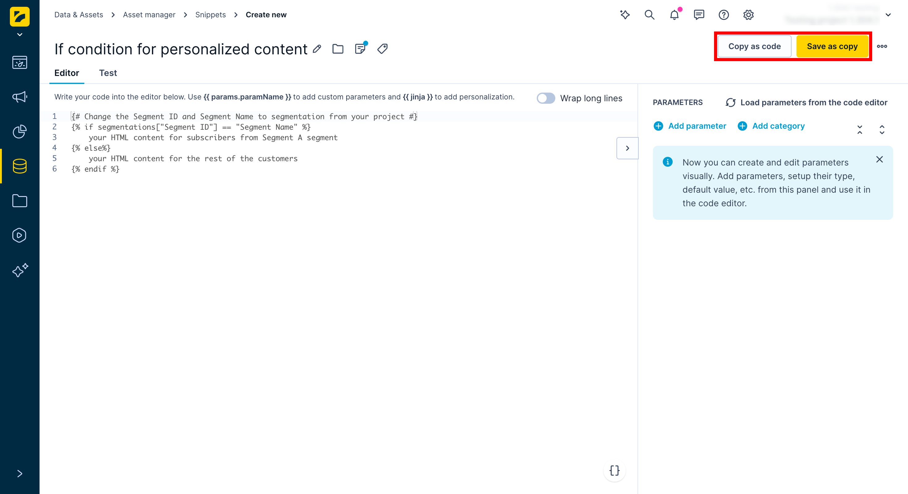 Template without parameters