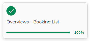 Start overviews within the booking list app
