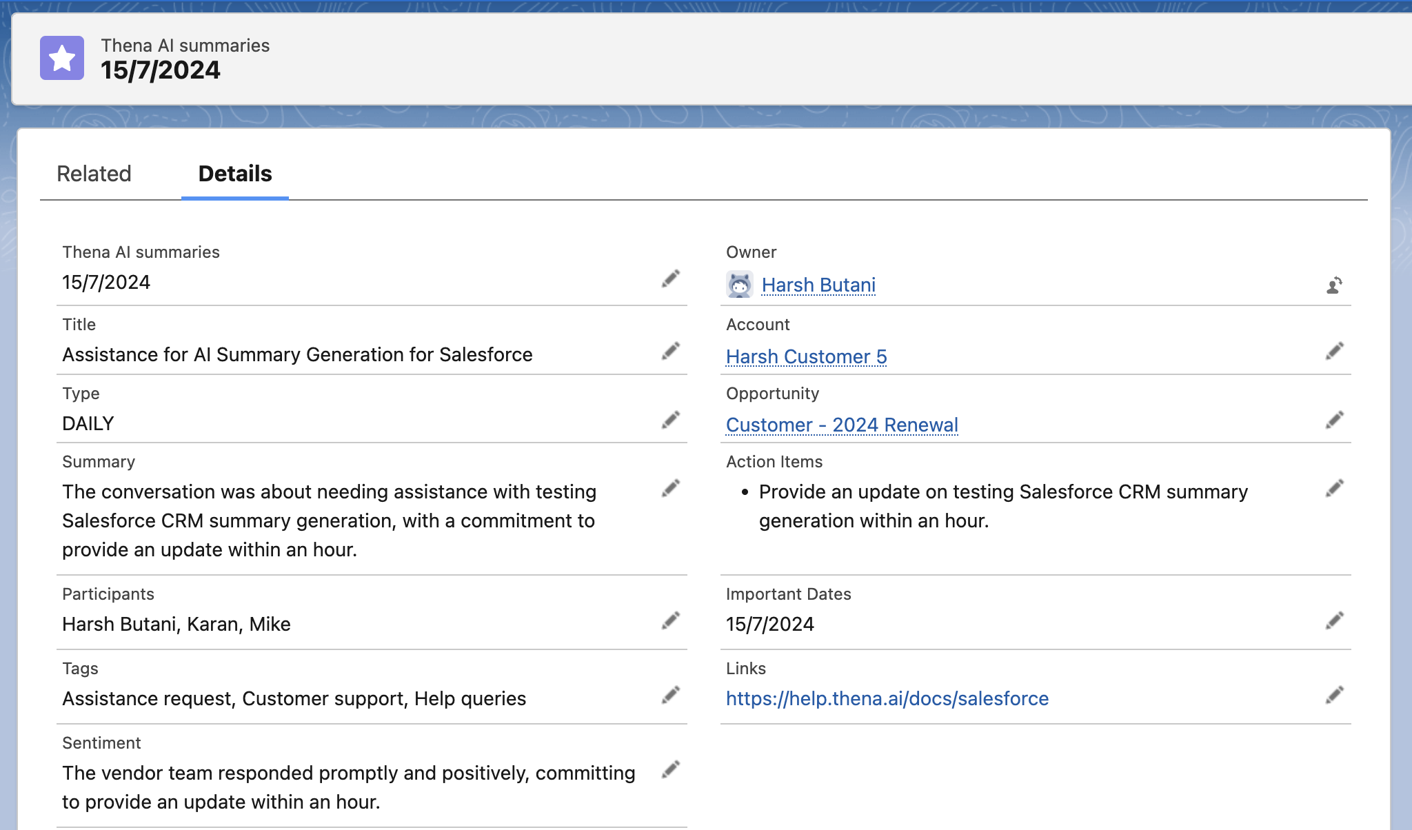 AI Summary in Salesforce