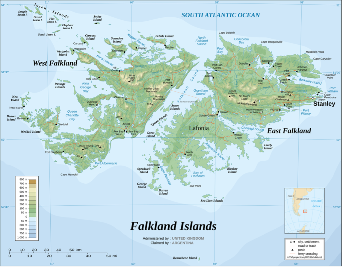 Static map showing a title, scale, and legend