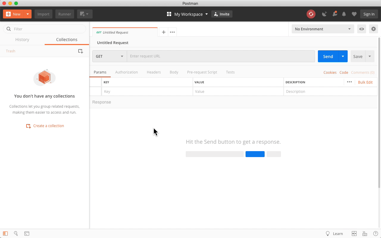 Importing LightStep collection in Postman.