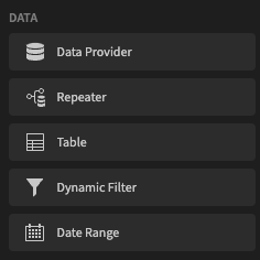 Add component: Data section