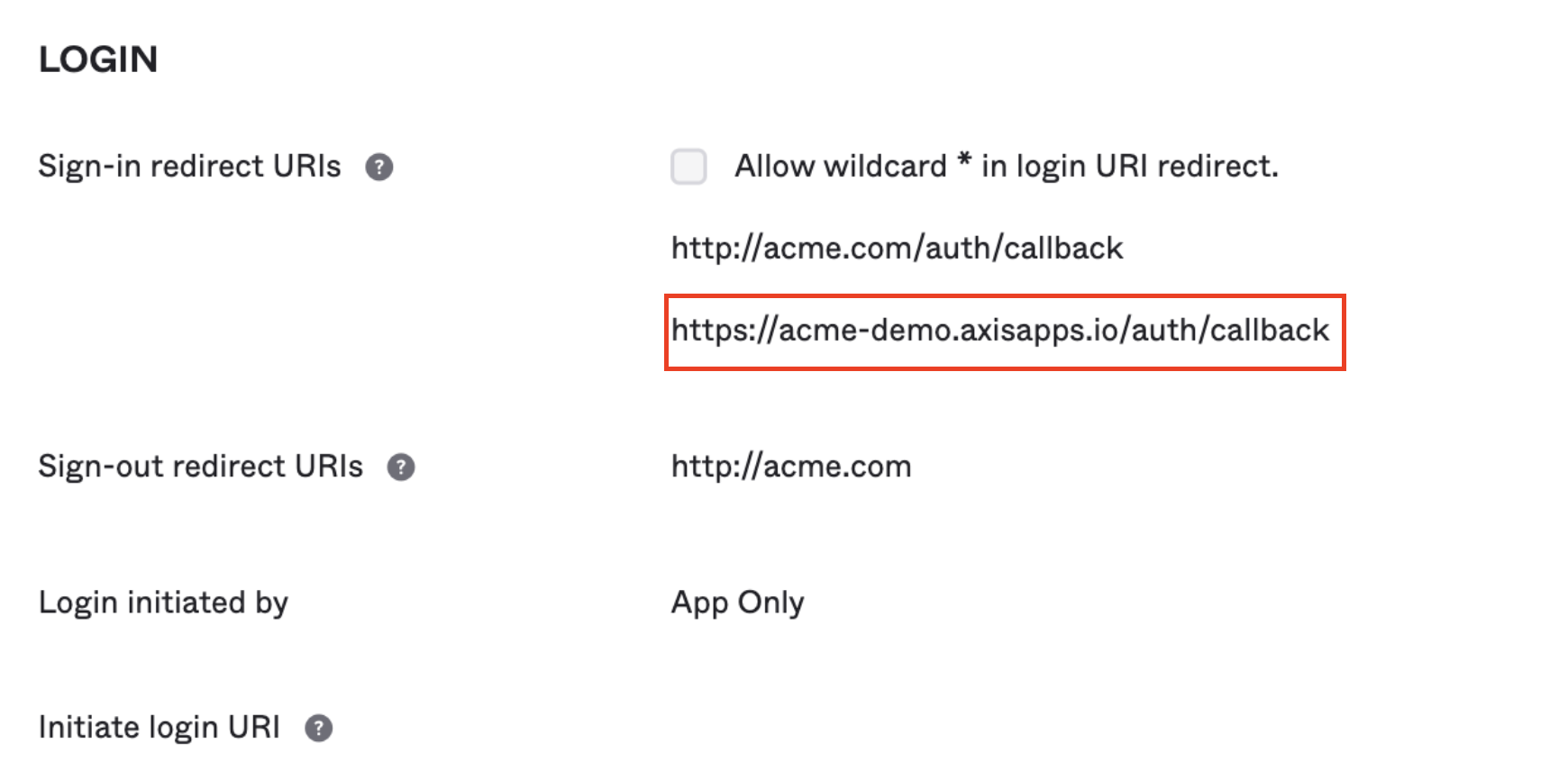 You should see the external domain along with the original domain