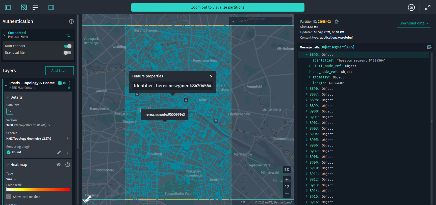 Single-page application with platform data visualization
