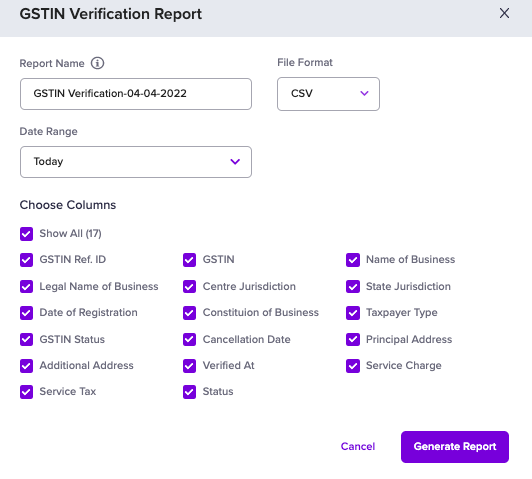 GSTIN Verification Report