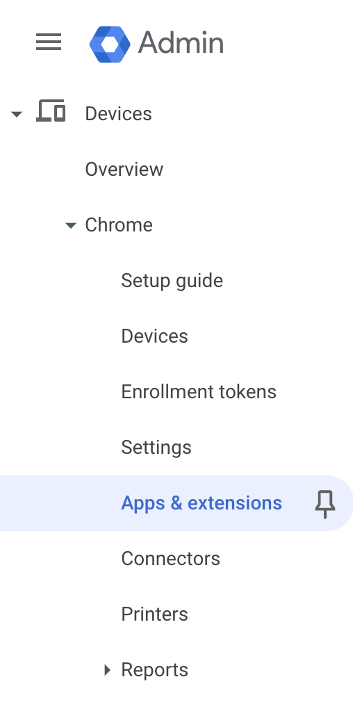 Click Apps & Extensions