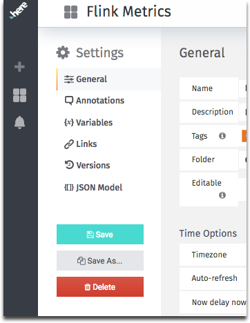 Grafana menu to duplicate a dashboard