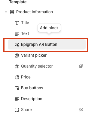 Move the component to where you would like it in the Product Information panel