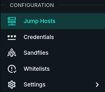 Jump Hosts in the Sidebar
