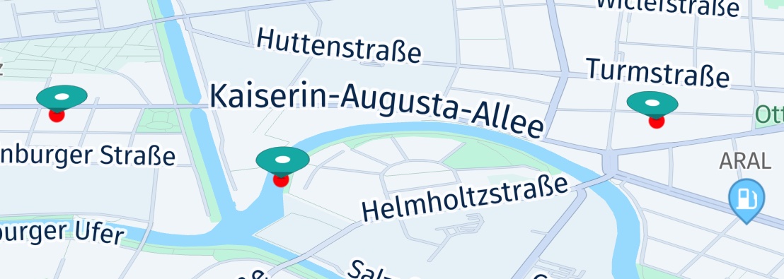Flat map markers - rotated and tilted together with the map.