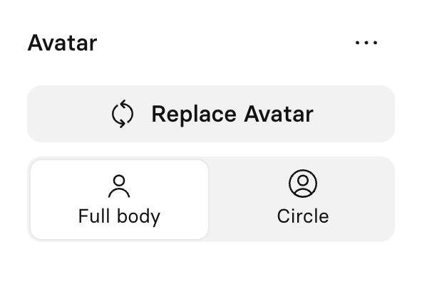 Replace an avatar