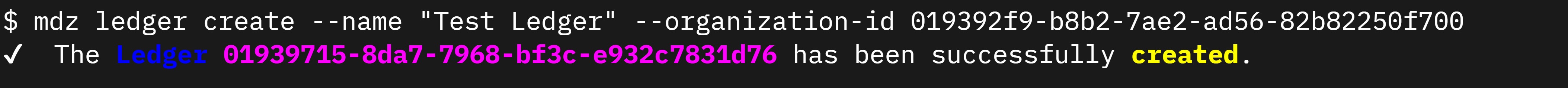 Figure 2. Example of a single-line command.