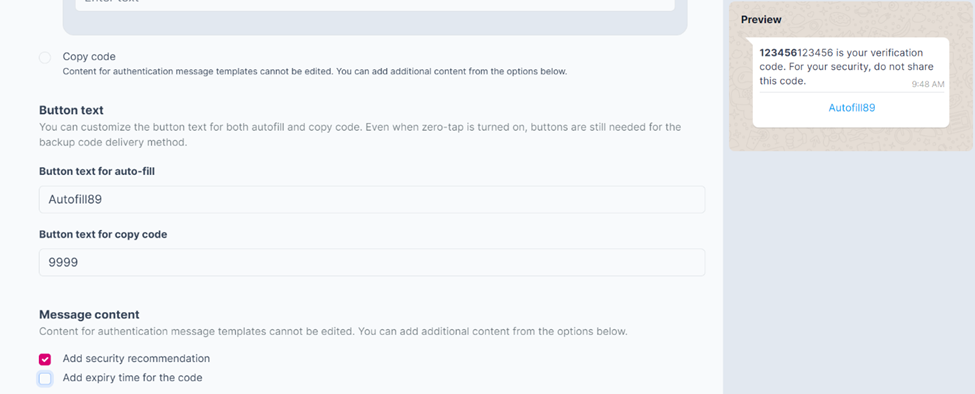 Figure 65: The Additional information you can add.