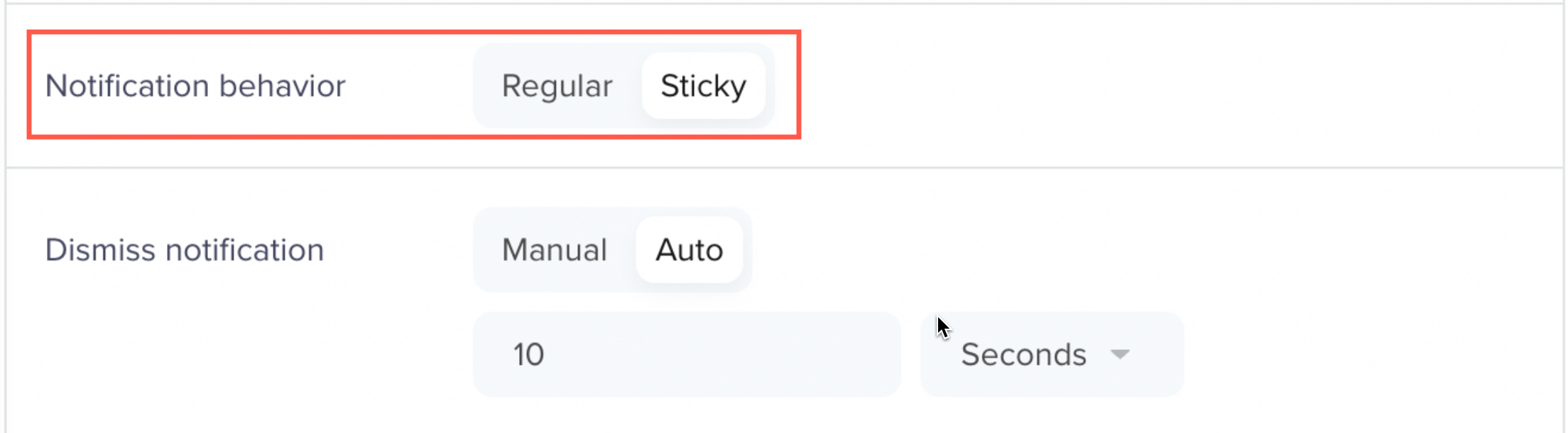 Notification Behavior