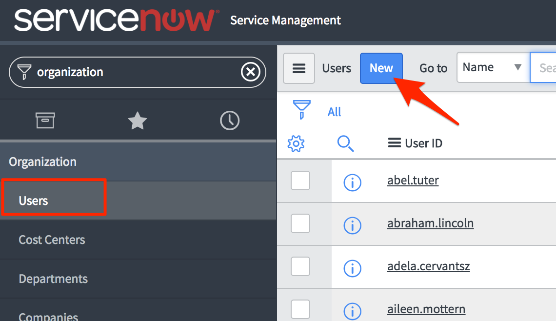 Create a new service account