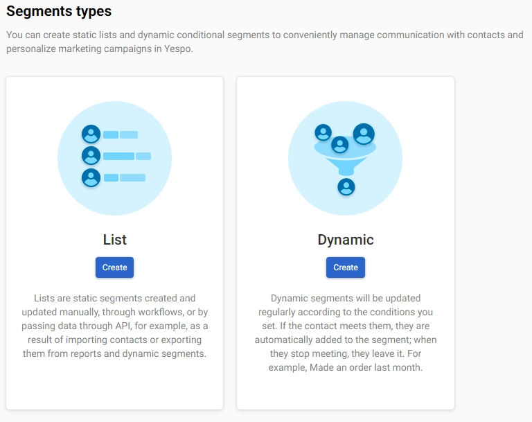 Segments Types