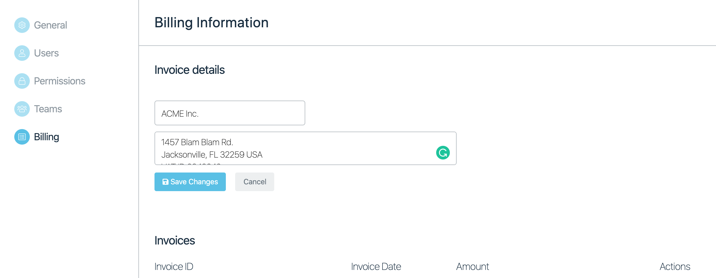 Payment And Billing Details