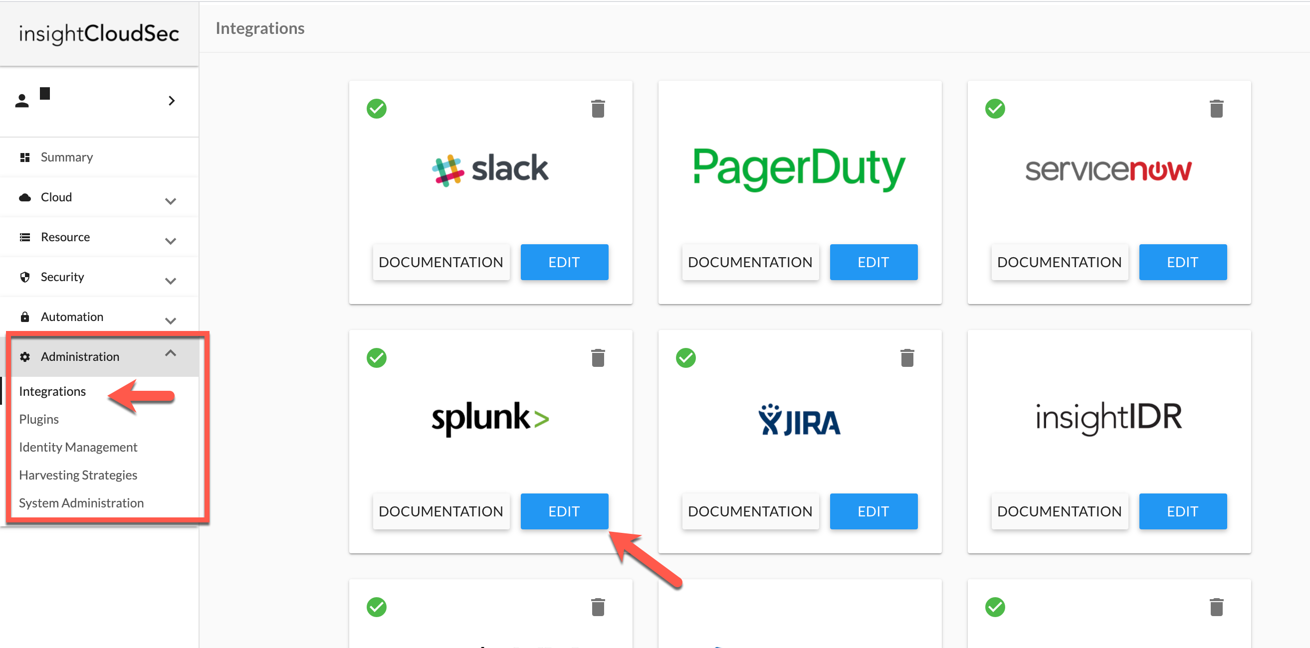 Splunk Integration Access