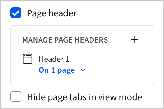 The page header option is checked in the workbook settings.