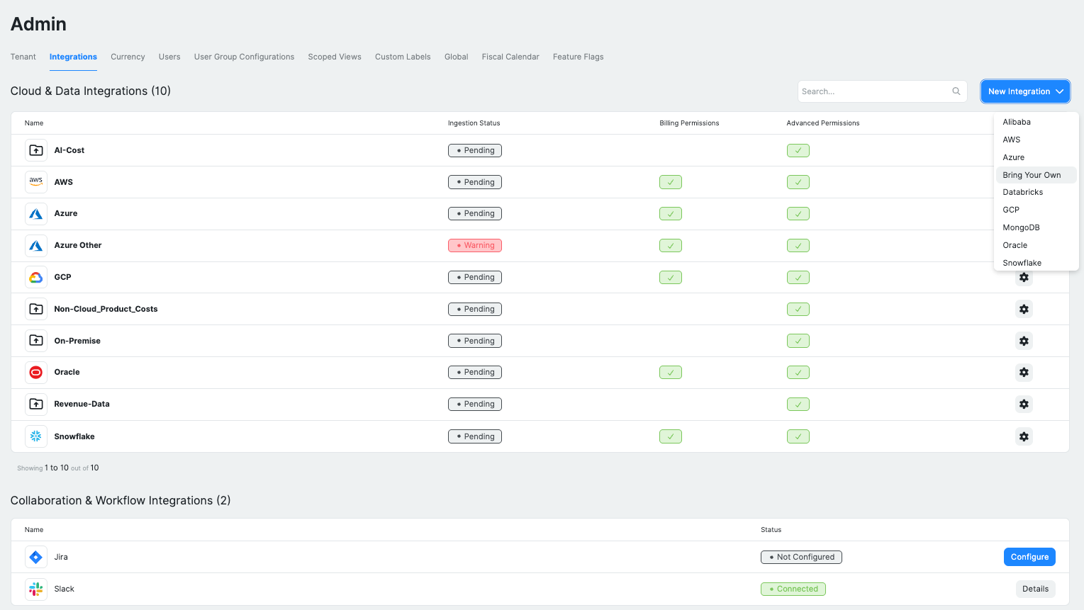 Configure Ternary integrations