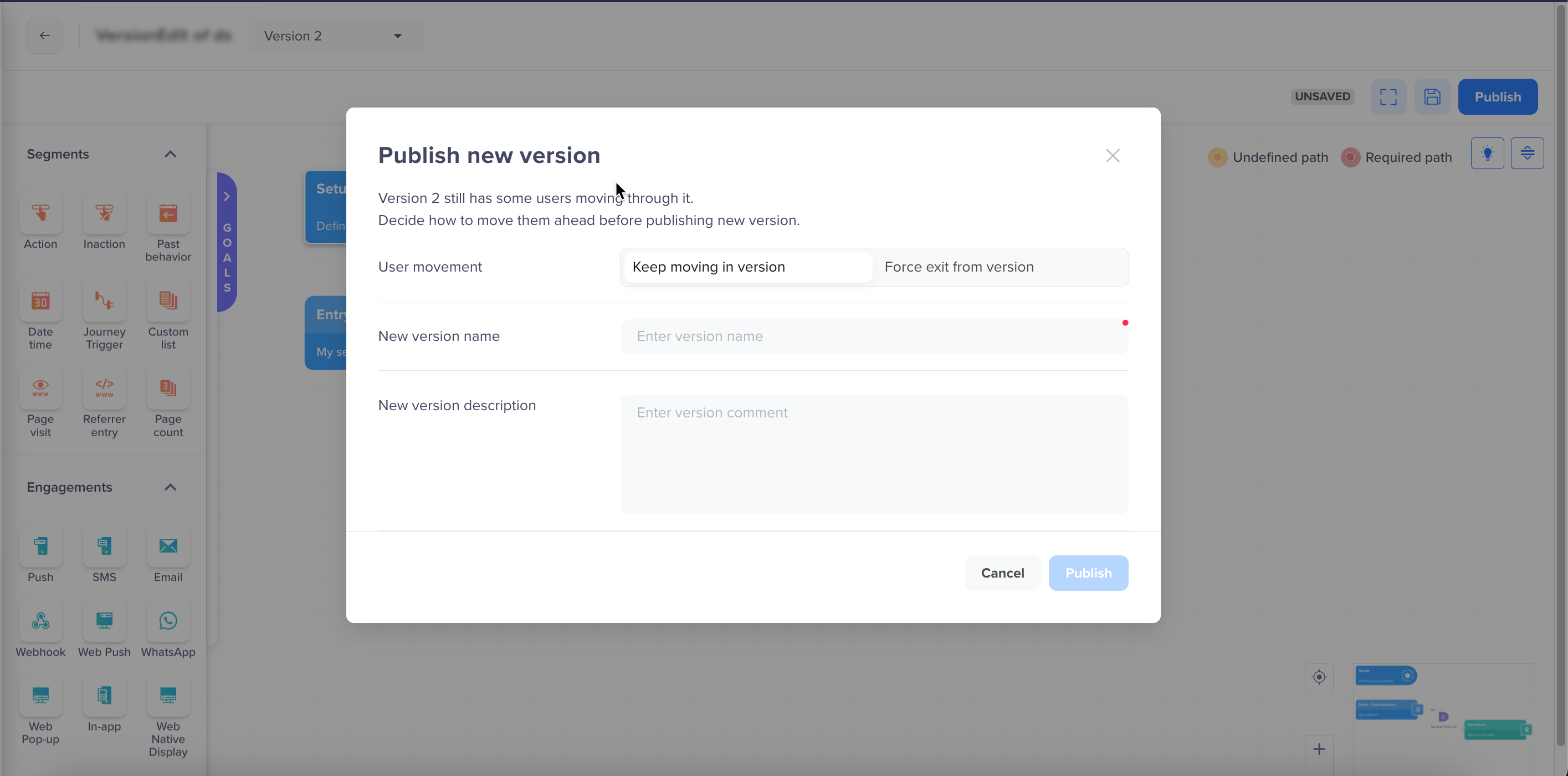 Edit a Journey in Completed State
