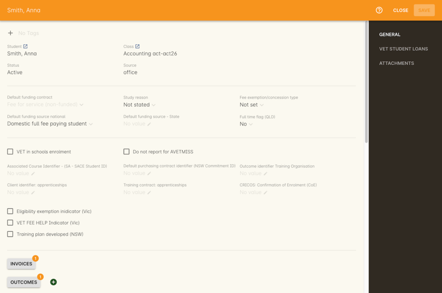 Figure 244. Enrolment General tab