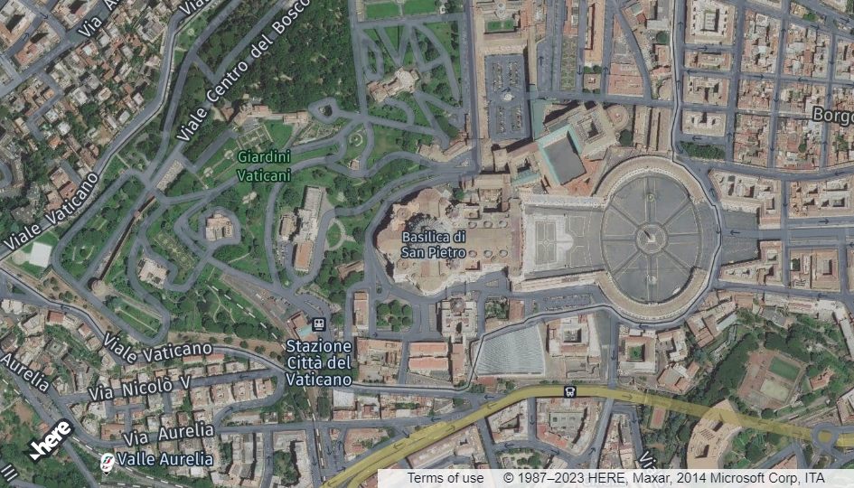 A map rendered with a default raster tile layer