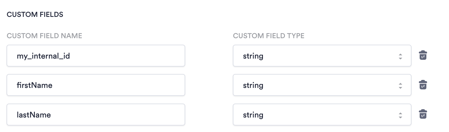 Define custom fields in Configuration->General