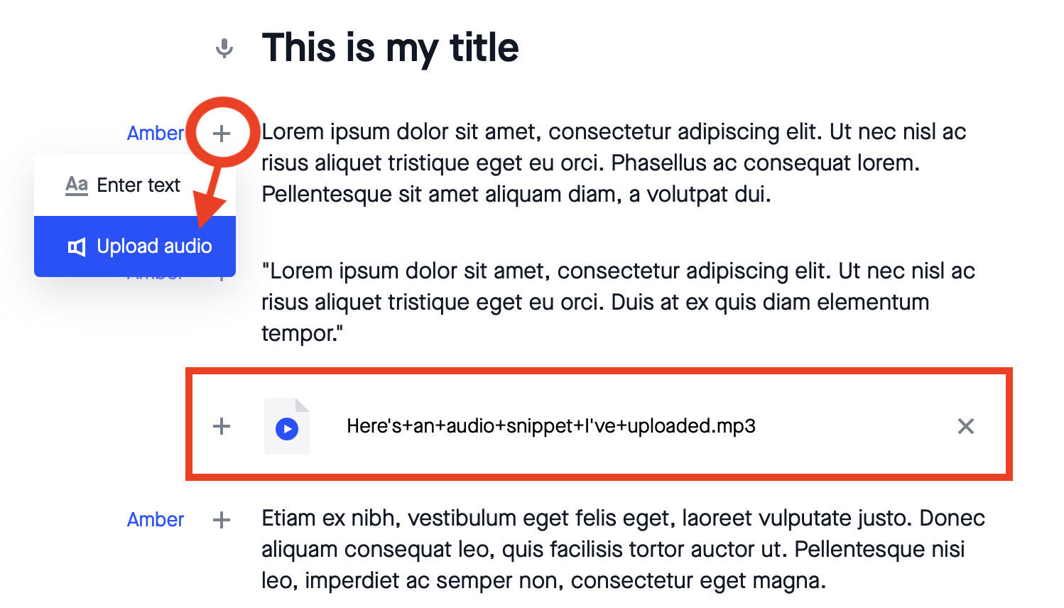 Upload audio to Text-to-Speech Editor, with example.png