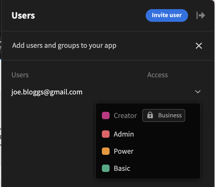 Application Creator permissions