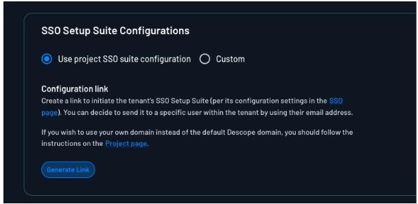 Xyte generates the secure setup link from the tenant configuration screen
