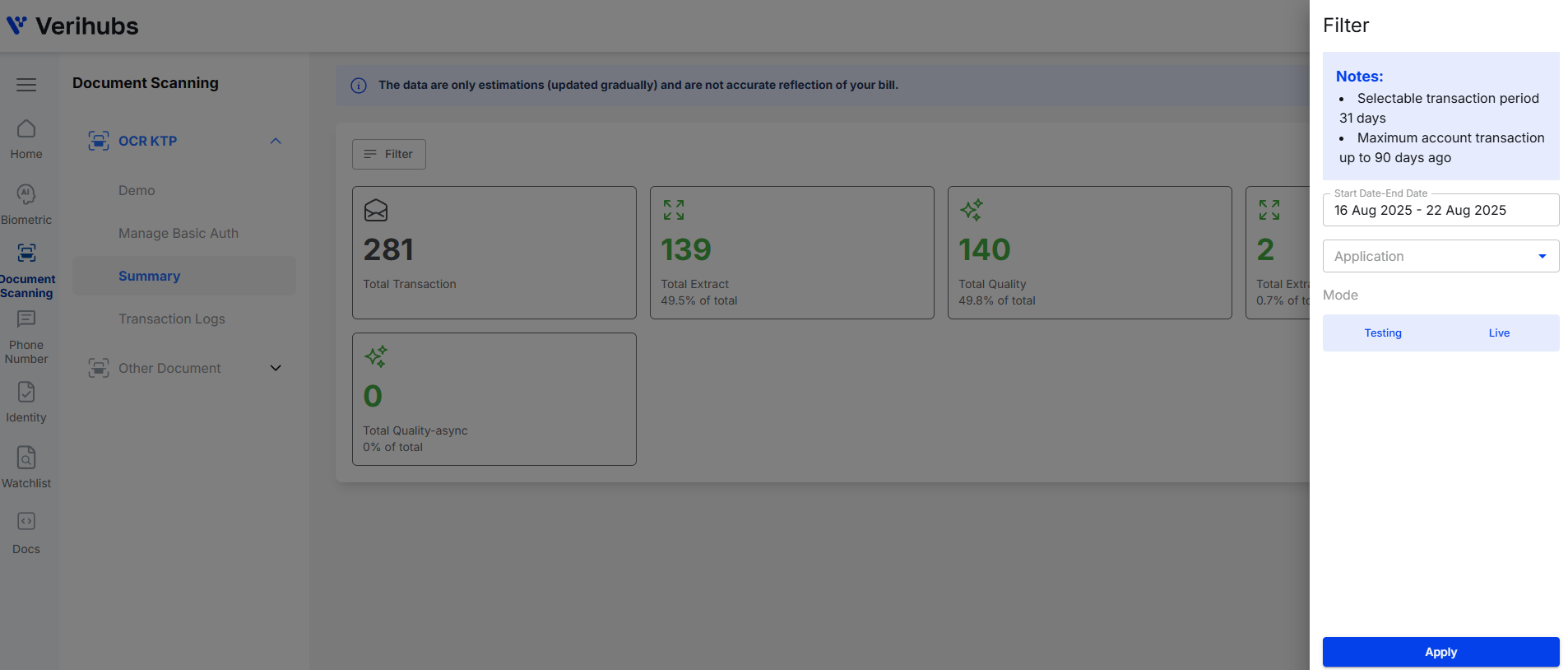 Summary Filter