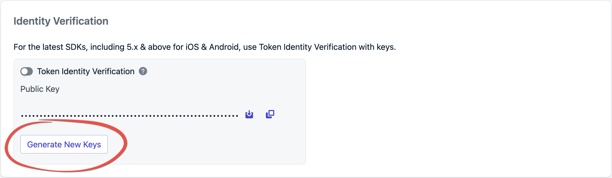 Creating new key pair