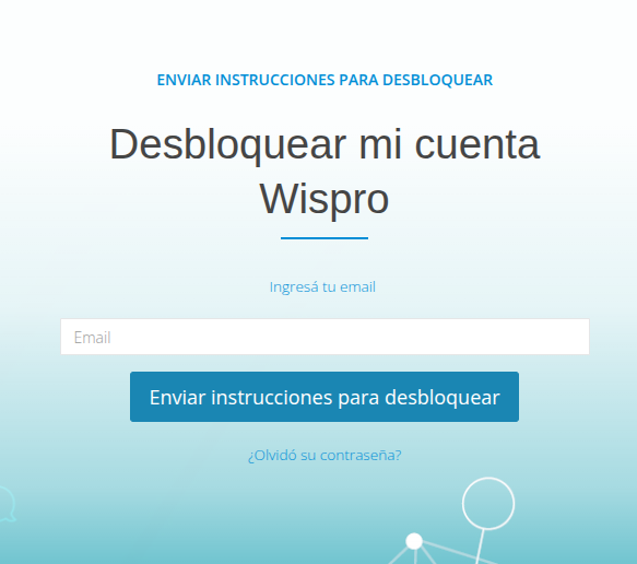 desbloquear mi cuenta wispro