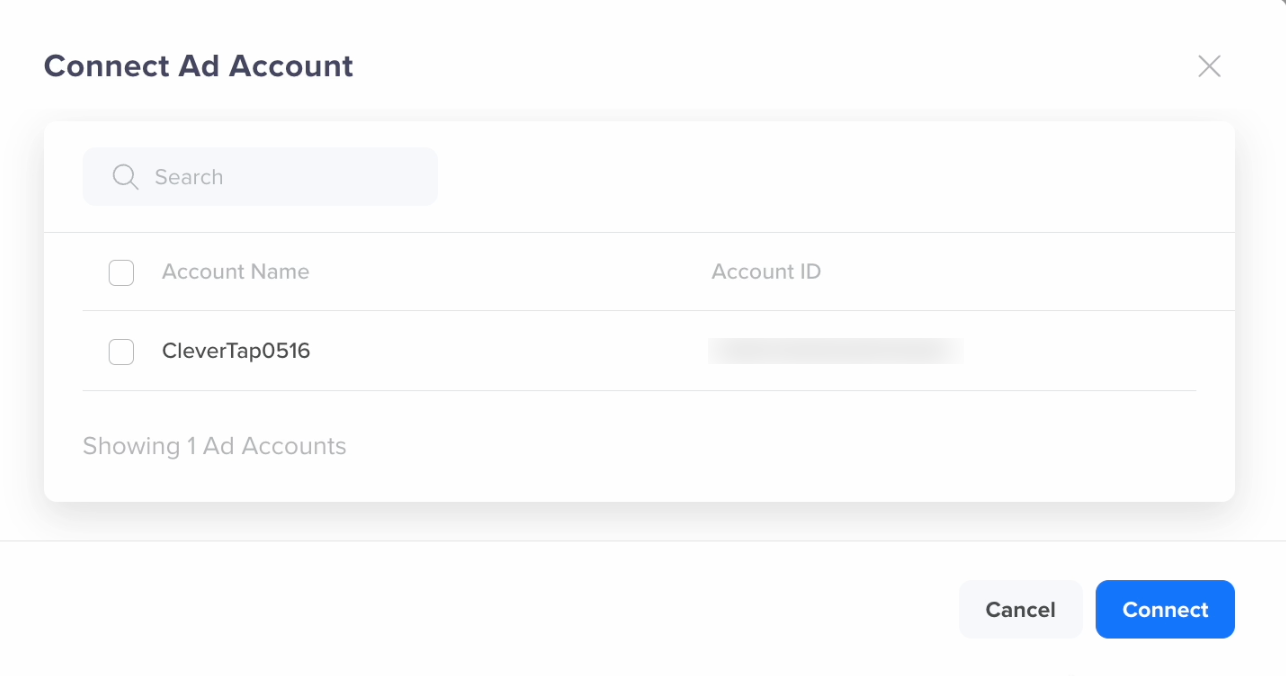 Select Account to Connect