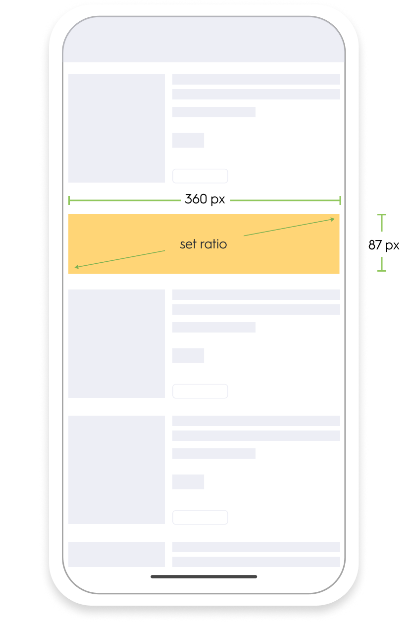 Example: Placement width = `360px`

Branding zone will dynamically resize to `360x87px`, maintaining background image original aspect ratio.