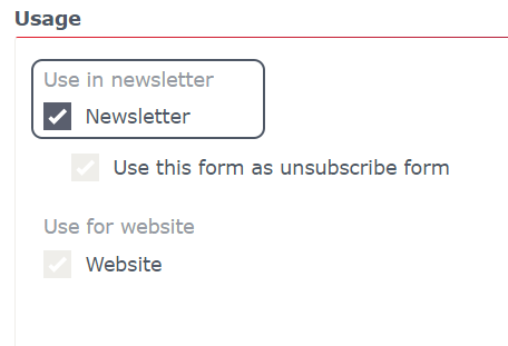 Usage Link a form in newsletter Usage: Link a form in newsletter