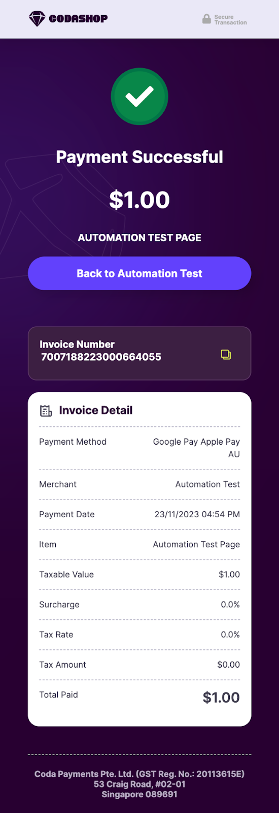 4\. _Payment completed_