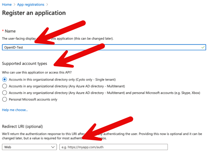 New registration form