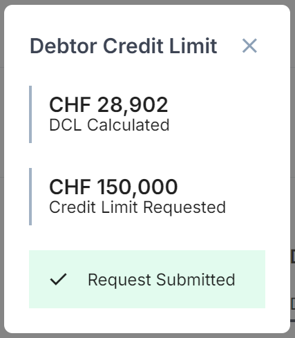 The cover request modal when there is a pending cover request