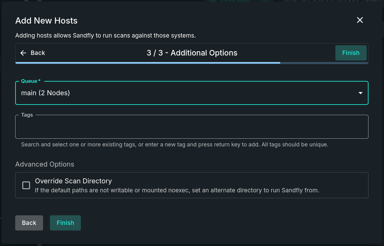 Adding Hosts with Custom Queue