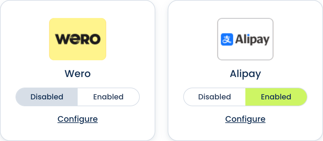 Ecwid enabling and disabling methods