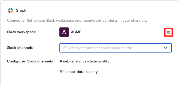 Delete Configured Workspace