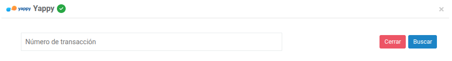 Número de transacciçon Yappy