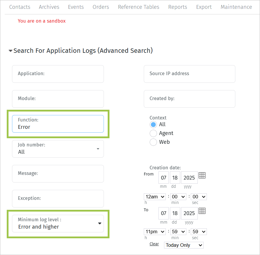 Error logs for Call external API script