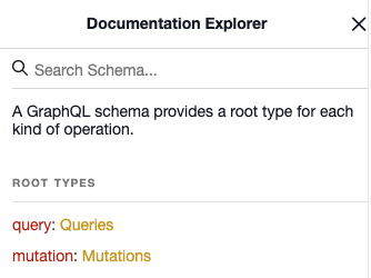 Documentation Explorer in the GraphiQL tool